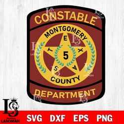 constable montgomery police department 5 svg , digital download