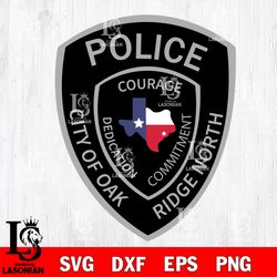 oak ridge north police department svg, digital download