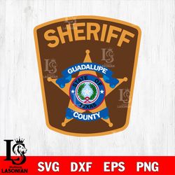 sheriff guadalupe county svg dxf eps png file, digital download