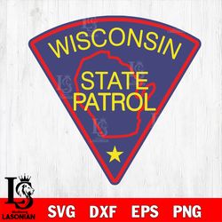 wincosin state patrol svg dxf eps png file, digital download