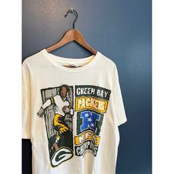 vintage 90s green bay packers nfl football t shirt tee size large