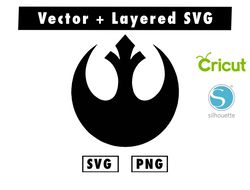 star wars rebel alliance symbol svg & png files for cricut machine , anime svg , manga svg , goku svg