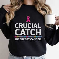 intercept cancer sweatshirt,intercept cancer nfl hoodie,intercept cancer shirt, cancer survivor gift,breast cancer gifts