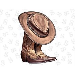 western hat boots png,watercolor boots with hat and flowers png,clipart,sublimation design,boots,watercolor,cowboy boots