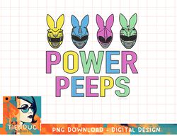 power rangers easter group bunny line up power peeps t-shirt copy png