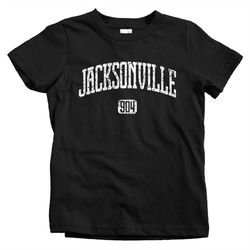 kids jacksonville 904 t-shirt - baby, toddler, and youth sizes - jacksonville florida tee, jax - 4 colors