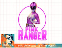 power rangers pink ranger karate action circle portrait t-shirt copy png