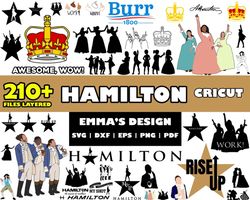 hamilton bundle svg, hamilton svg, hamilton silhouette svg, png pdf dxf eps digital file