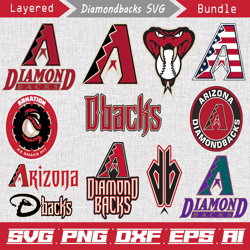 65 files,13 designs,arizona diamondbacks mlb svg cut files baseball clipart bundle,svg bundle,mlb logo svg