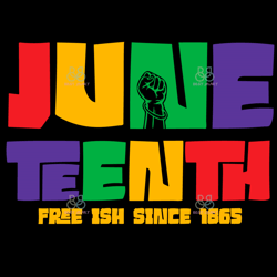 juneteenth free ish since 1865 svg, juneteenth svg, fist svg, free ish svg