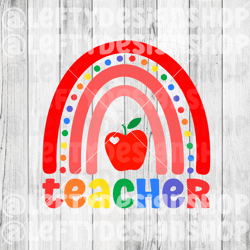 teacher boho rainbow | svg | png | instant download