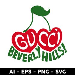 gucci beverly hills svg, beverly hills cherry svg, gucci svg, png dxf eps digital file - digital file
