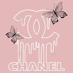 chanel logo dripping svg, chanel svg, chanel logo svg, chanel butterfly svg