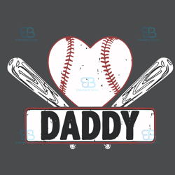 daddy softball heart svg, fathers day svg, daddy svg, softball svg