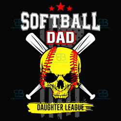 softball dad daughter league svg, fathers day svg, softball svg, softball dad svg