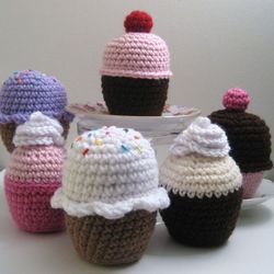amigurumi crochet cupcake pattern digital download