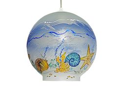 pendant light ball lamp  hand painted glass, glass art, glass painting, stained glass, home decoration