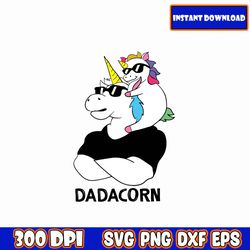 dadacorn svg, retro father's day svg bundle, father's day svg, dad svg, daddy, best dad svg, gift for dad svg