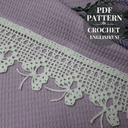 crochet edging pattern, border crochet for decor kitchen towels, pattern crochet edging tablecloths, detailed tutorial.