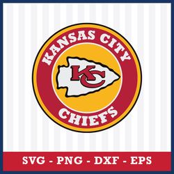 kansas city chiefs logo svg, chiefs svg, nfl svg, eps dxf png digital file