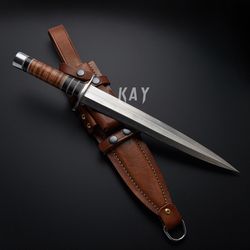 custom handmade d2 tool steel double edge arkansas toothpick hunting combat survival dagger knife, best knife gift