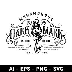 morsmordre dark mark tattoo studio svg, dark mark svg, skull svg, png dxf eps file - digital file