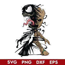 baby groot venom svg, baby groot svg, venom svg, png dxf eps digital file