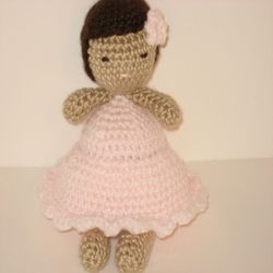 sale - amigurumi crochet little girl doll pattern digital download