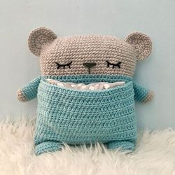 amigurumi crochet sleepy time bear pattern digital download