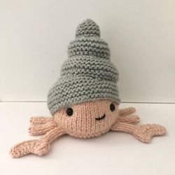 amigurumi knit hermit crab pattern digital download