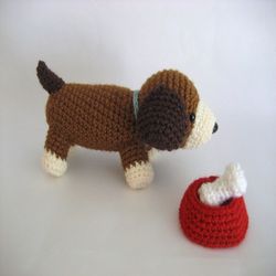 amigurumi crochet puppy play set pattern digital download