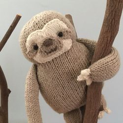 amigurumi knit sloth pattern digital download