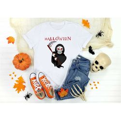Cute Reaper Shirt, Halloween Shirt, Halloween Design Shirt, Cute Kids Shirt, Kids Halloween, Grim Reaper Tee, Ghost  Shi
