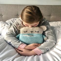 amigurumi crochet sleepy time bear pattern digital download