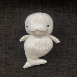 amigurumi knit beluga whale pattern digital download