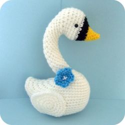 amigurumi crochet swan pattern digital download