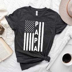 papa t-shirt american flag us papa father's day gift idea, father's day gift ideas