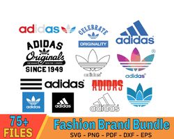 logo brand bundle svg, fashion brand svg, logo silhouette svg file cut digital download adidas logo bundle svg