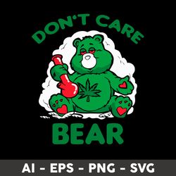 don't care bear svg, bear svg, png dxf eps file - digital file