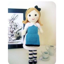 amigurumi knit alice in wonderland pattern digital download