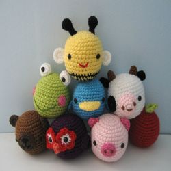 amigurumi crochet animal toys for baby pattern digital download