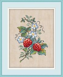 strawberry cross stitch pattern flowers cross stitch pattern summer cross stitch pattern spring cross stitch pattern