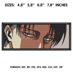 levi akkerman eyes embroidery design file, attack on titan anime embroidery design, machine embroidery pattern, anime pe