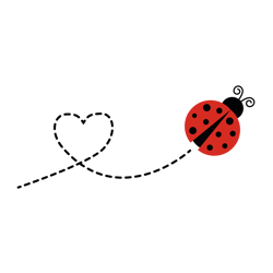 ladybug svg, png, jpg files. ladybug with path. digital download.