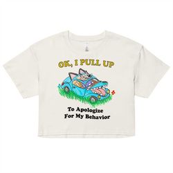 Pull Up Apology Womens Crop Top