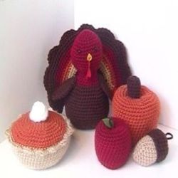 amigurumi crochet autumn pattern set digital download