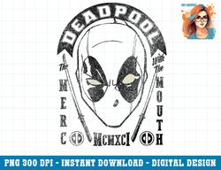 marvel deadpool merc with the mouth 1991 vintage big face png, sublimation.pngmarvel deadpool merc with the mouth 1991 v