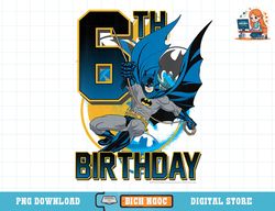 kids dc comics batman 6th birthday action shot t-shirt copy png