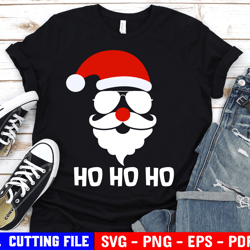 Ho Ho Ho Svg, Santa Svg, Christmas Svg, Christmas Sayings Svg, Christmas Sign Svg, Cricut, Silhouette, Santa Cut Files