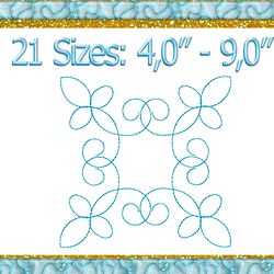 quilting swirls quilt block embroidery designs trapunto embroidery file